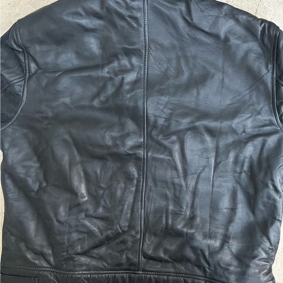 LAPAZO LEATHER Venom Let There Be Carnage Eddie Brock Cafe Racer Black Jacket - Picture 7 of 9